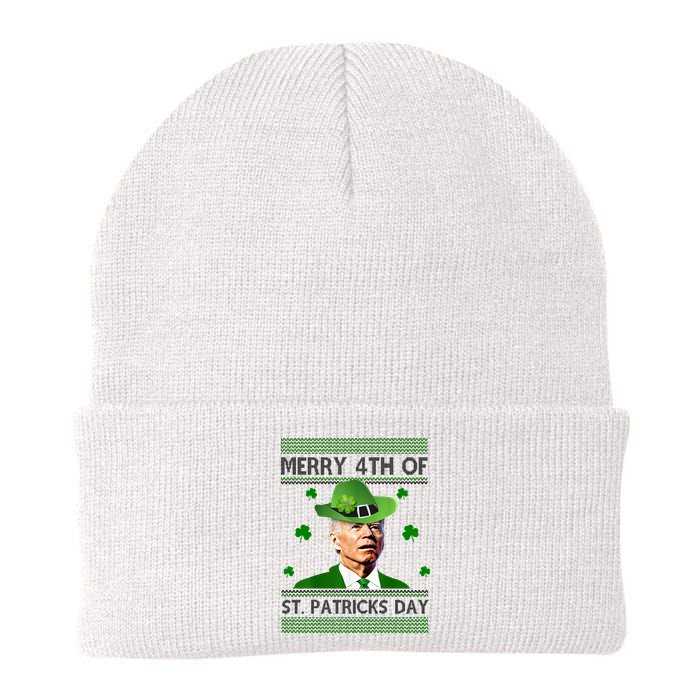 Merry 4th Of St Patrick's Day Funny Joe Biden Beanie