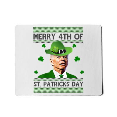 Merry 4th Of St Patrick's Day Funny Joe Biden Mousepad