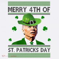 Merry 4th Of St Patrick's Day Funny Joe Biden Youth Performance Sprint T-Shirt
