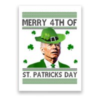 Merry 4th Of St Patrick's Day Funny Joe Biden Poster