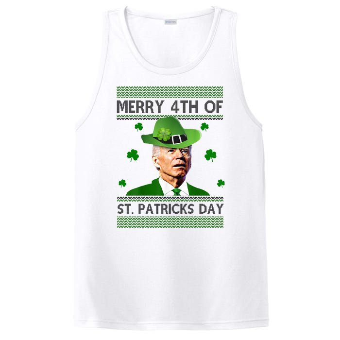 Merry 4th Of St Patrick's Day Funny Joe Biden PosiCharge Competitor Tank