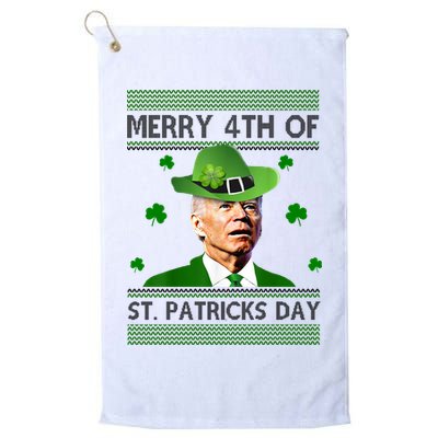 Merry 4th Of St Patrick's Day Funny Joe Biden Golf Towel