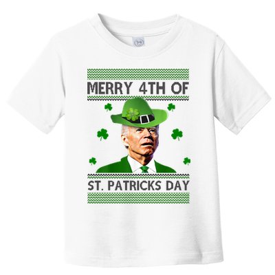 Merry 4th Of St Patrick's Day Funny Joe Biden Toddler T-Shirt