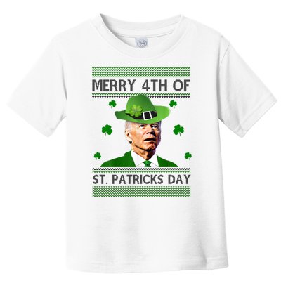 Merry 4th Of St Patrick's Day Funny Joe Biden Toddler T-Shirt