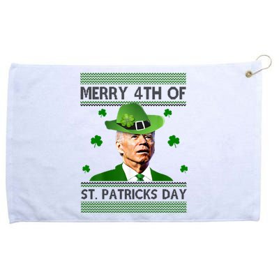 Merry 4th Of St Patrick's Day Funny Joe Biden Grommeted Golf Towel