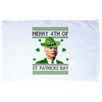 Merry 4th Of St Patrick's Day Funny Joe Biden Microfiber Hand Towel