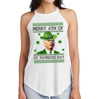 Merry 4th Of St Patrick's Day Funny Joe Biden Women's Perfect Tri Rocker Tank