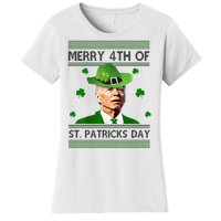 Merry 4th Of St Patrick's Day Funny Joe Biden Women's T-Shirt