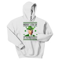 Merry 4th Of St Patrick's Day Funny Joe Biden Kids Hoodie