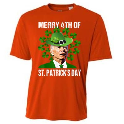 Merry 4th Of St PatrickS Day Joe Biden Leprechaun Hat Funny Cute Gift Cooling Performance Crew T-Shirt