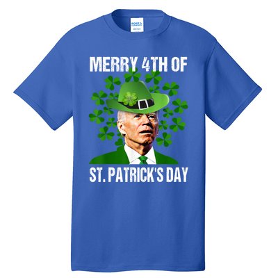 Merry 4th Of St PatrickS Day Joe Biden Leprechaun Hat Funny Cute Gift Tall T-Shirt