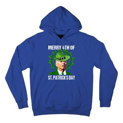 Merry 4th Of St PatrickS Day Joe Biden Leprechaun Hat Funny Cute Gift Tall Hoodie