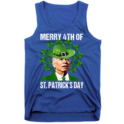 Merry 4th Of St PatrickS Day Joe Biden Leprechaun Hat Funny Cute Gift Tank Top