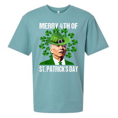 Merry 4th Of St PatrickS Day Joe Biden Leprechaun Hat Funny Cute Gift Sueded Cloud Jersey T-Shirt