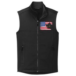 Meowica 4th of July Cat American Flag America USA Funny Collective Smooth Fleece Vest