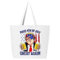 Make 4th Of July Great Again Trump Drinking Beer 25L Jumbo Tote