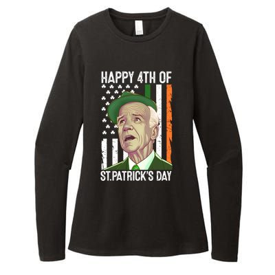 Merry 4th Of St PatrickS Day Joe Biden Leprechaun Hat Gift Womens CVC Long Sleeve Shirt