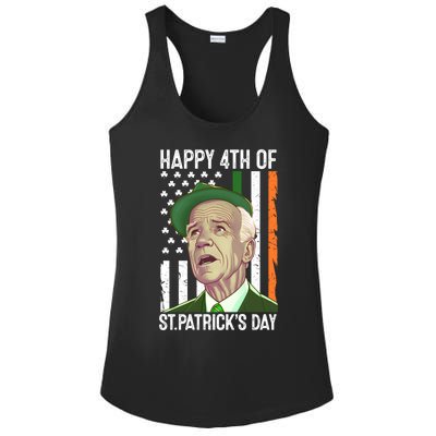 Merry 4th Of St PatrickS Day Joe Biden Leprechaun Hat Gift Ladies PosiCharge Competitor Racerback Tank