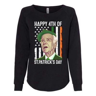 Merry 4th Of St PatrickS Day Joe Biden Leprechaun Hat Gift Womens California Wash Sweatshirt