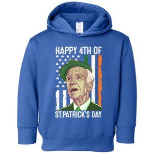 Merry 4th Of St PatrickS Day Joe Biden Leprechaun Hat Gift Toddler Hoodie