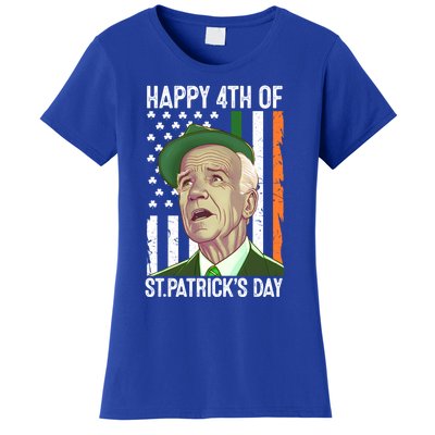 Merry 4th Of St PatrickS Day Joe Biden Leprechaun Hat Gift Women's T-Shirt