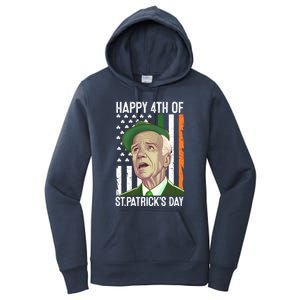 Merry 4th Of St PatrickS Day Joe Biden Leprechaun Hat Gift Women's Pullover Hoodie