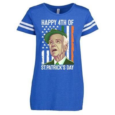 Merry 4th Of St PatrickS Day Joe Biden Leprechaun Hat Gift Enza Ladies Jersey Football T-Shirt