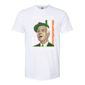 Merry 4th Of St PatrickS Day Joe Biden Leprechaun Hat Gift Softstyle CVC T-Shirt