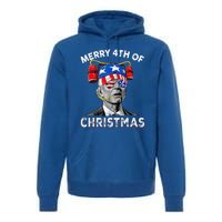 Merry 4th Of Christmas Funny Joe Biden Confused 4th Of July Premium Hoodie