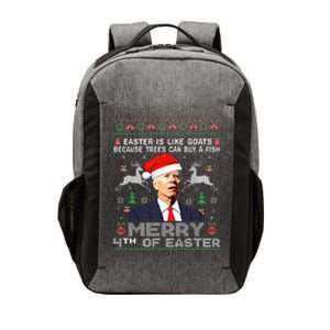 Merry 4th Of Easter Funny Biden Ugly Christmas Sweater  Vector Backpack