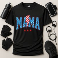 Mama 4th Of July Usa Festive Cooling Performance Crew T-Shirt