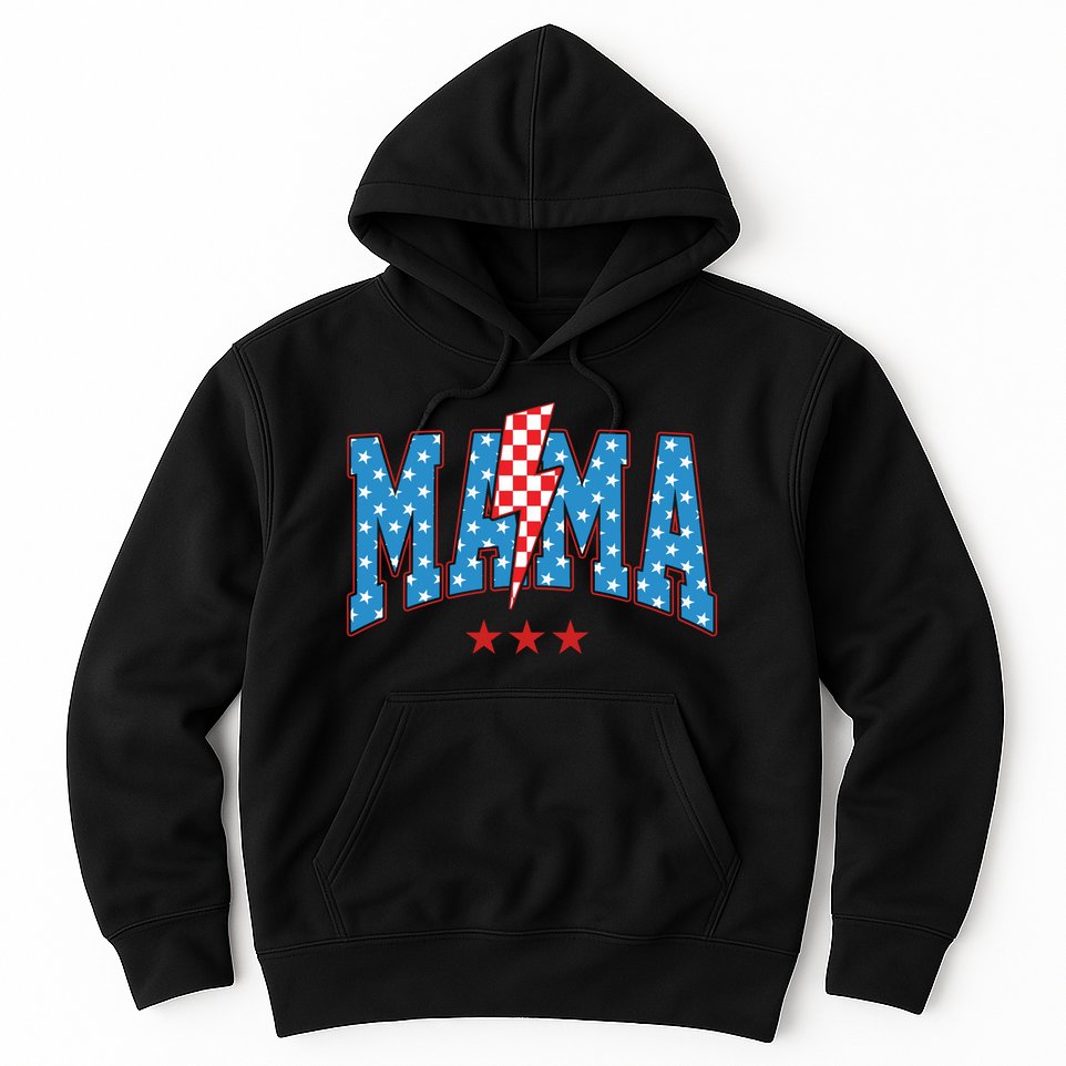 Mama 4th Of July Usa Festive Hoodie