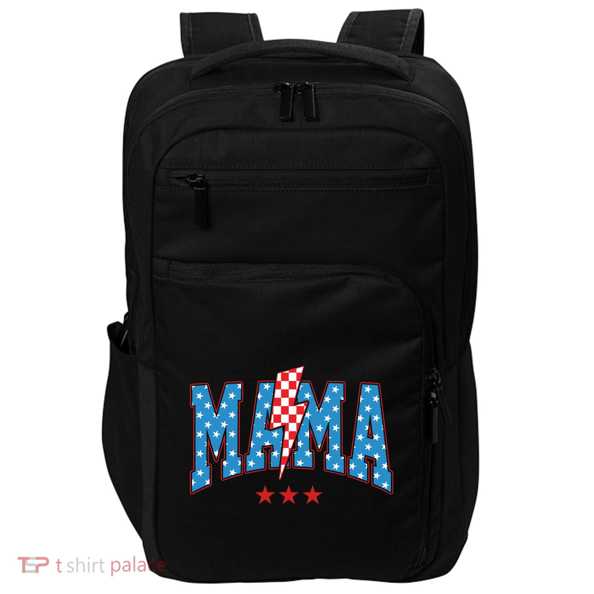 Mama 4th Of July Usa Festive Impact Tech Backpack