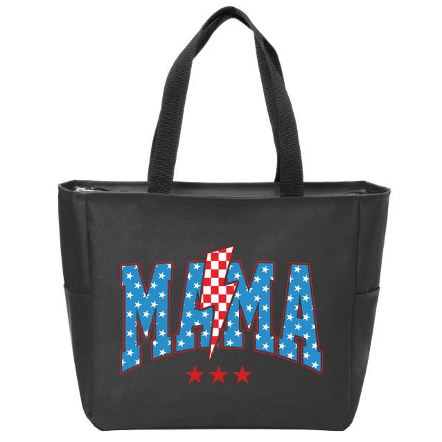 Mama 4th Of July Usa Festive Zip Tote Bag