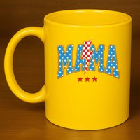 Mama 4th Of July Usa Festive 11oz C Handle Ceramic Mug