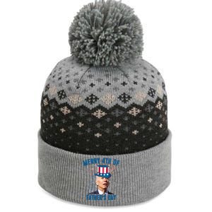 Merry 4th Of Father's Day Joe Biden Funny Gift For Dad The Baniff Cuffed Pom Beanie