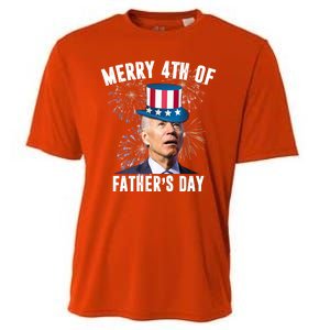 Merry 4th Of Father's Day Joe Biden Funny Gift For Dad Cooling Performance Crew T-Shirt