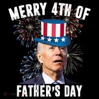 Merry 4th Of Father's Day Joe Biden Funny Gift For Dad High Crown Mesh Back Trucker Hat