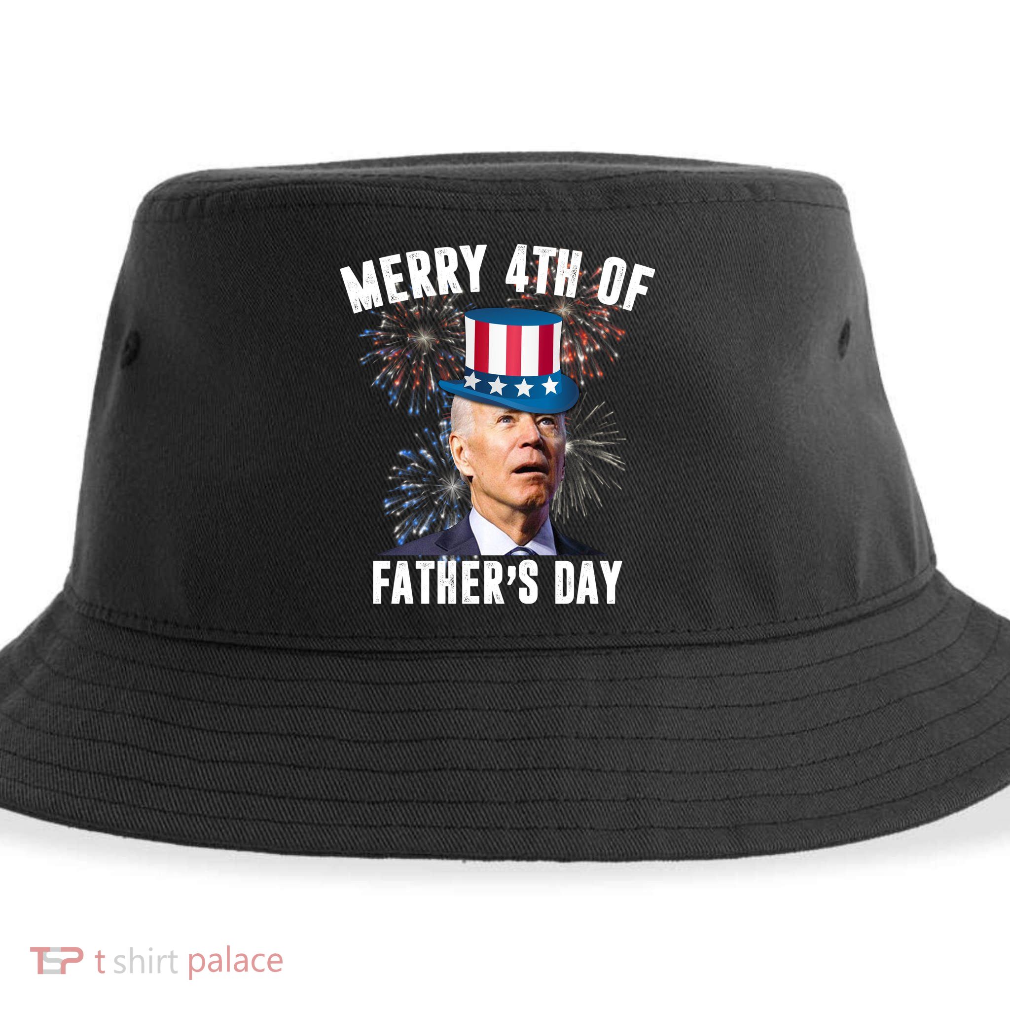 Merry 4th Of Father's Day Joe Biden Funny Gift For Dad Sustainable Bucket Hat