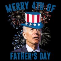 Merry 4th Of Father's Day Joe Biden Funny Gift For Dad 16oz Travel Tumbler