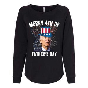 Merry 4th Of Father's Day Joe Biden Funny Gift For Dad Womens California Wash Sweatshirt