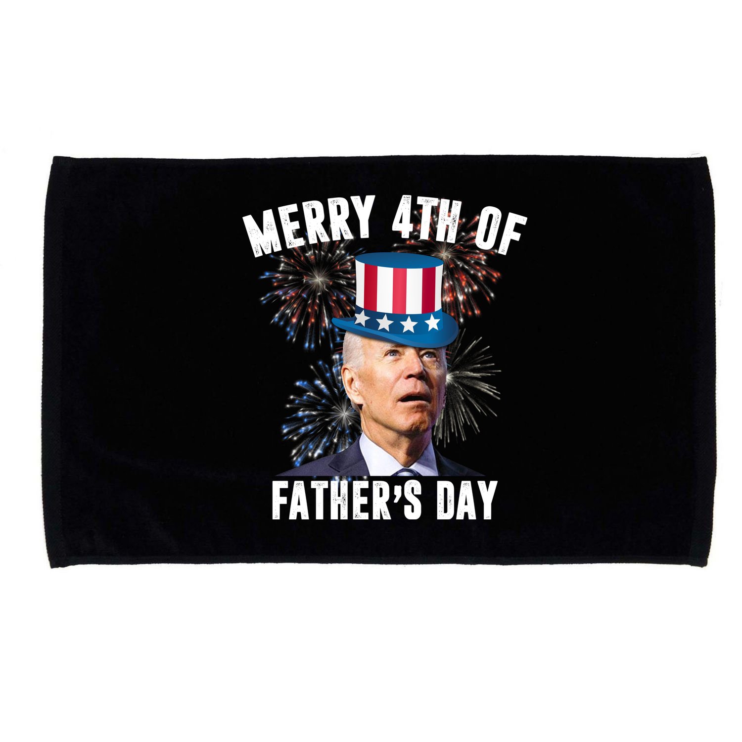 Merry 4th Of Father's Day Joe Biden Funny Gift For Dad Microfiber Hand Towel