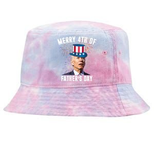 Merry 4th Of Father's Day Joe Biden Funny Gift For Dad Tie-Dyed Bucket Hat