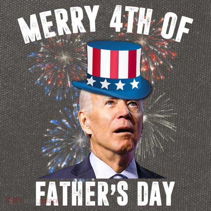 Merry 4th Of Father's Day Joe Biden Funny Gift For Dad Cotton Canvas Backpack