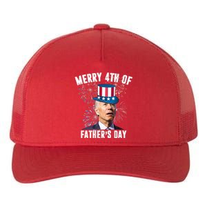 Merry 4th Of Father's Day Joe Biden Funny Gift For Dad Yupoong Adult 5-Panel Trucker Hat