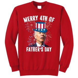 Merry 4th Of Father's Day Joe Biden Funny Gift For Dad Sweatshirt