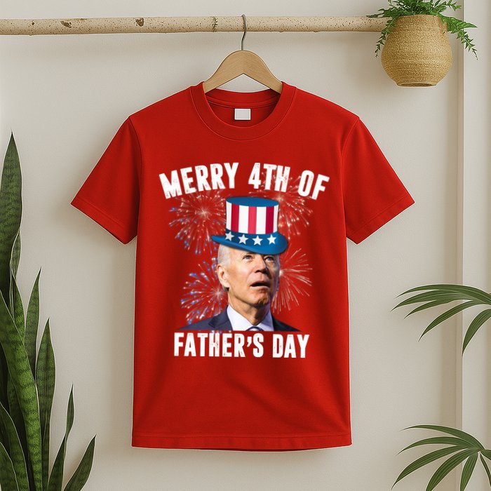 Merry 4th Of Father's Day Joe Biden Funny Gift For Dad T-Shirt