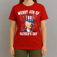 Merry 4th Of Father's Day Joe Biden Funny Gift For Dad T-Shirt