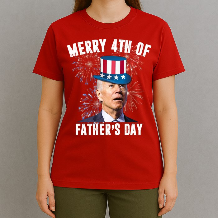 Merry 4th Of Father's Day Joe Biden Funny Gift For Dad T-Shirt