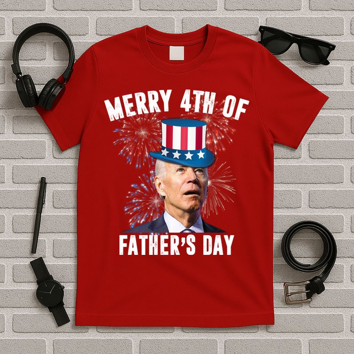 Merry 4th Of Father's Day Joe Biden Funny Gift For Dad T-Shirt